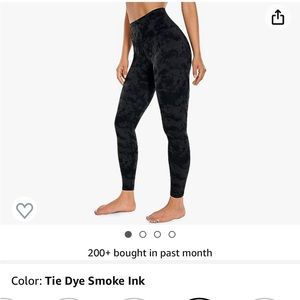 CRZ Yoga Tie Dye Smoke Ink 25 Inch Leggings